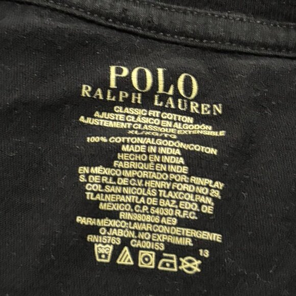 Polo Ralph Lauren Black V-Neck Classic Fit T-Shirt – Men’s XL - Picture 4 of 4
